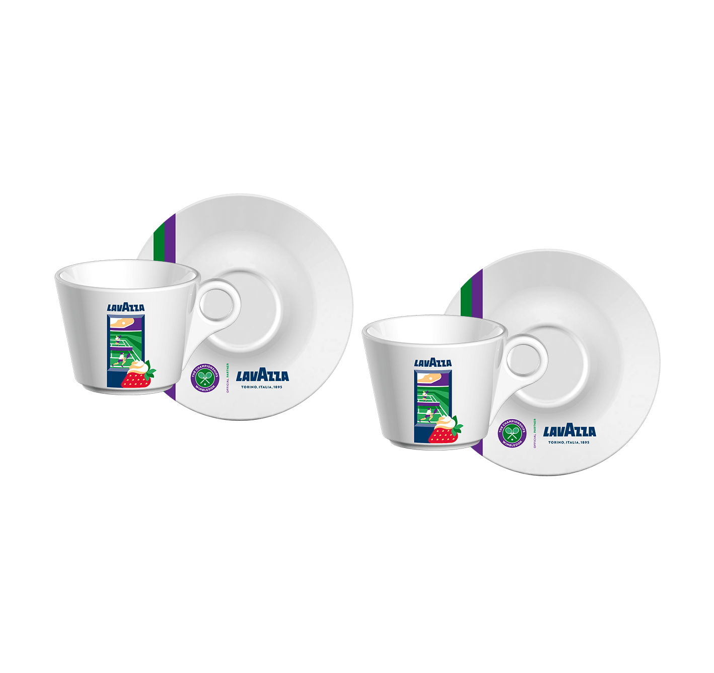 Limited Edition Wimbledon Cappuccino Cups & Saucers (Set of Two)