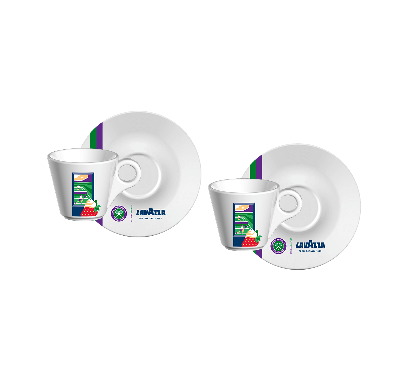 Limited Edition Wimbledon Espresso Cups & Saucers (Set of Two)
