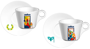 Roma & Venezia Cappuccino Cups & Saucers (Set of Two)